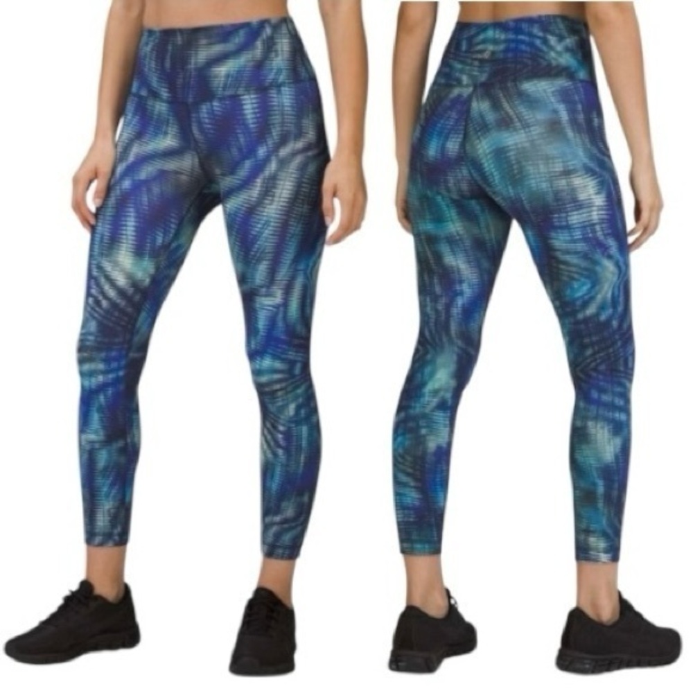 Lululemon Wunder Train Tight 25" Foil Shapeshifter Flux Blue Multi 8